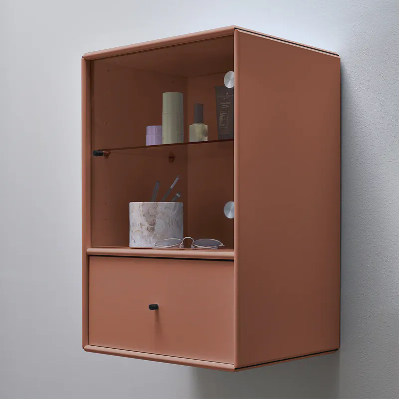 Quadrant  Sunrise vitrineskap 40x59cm med skuff og glassdør