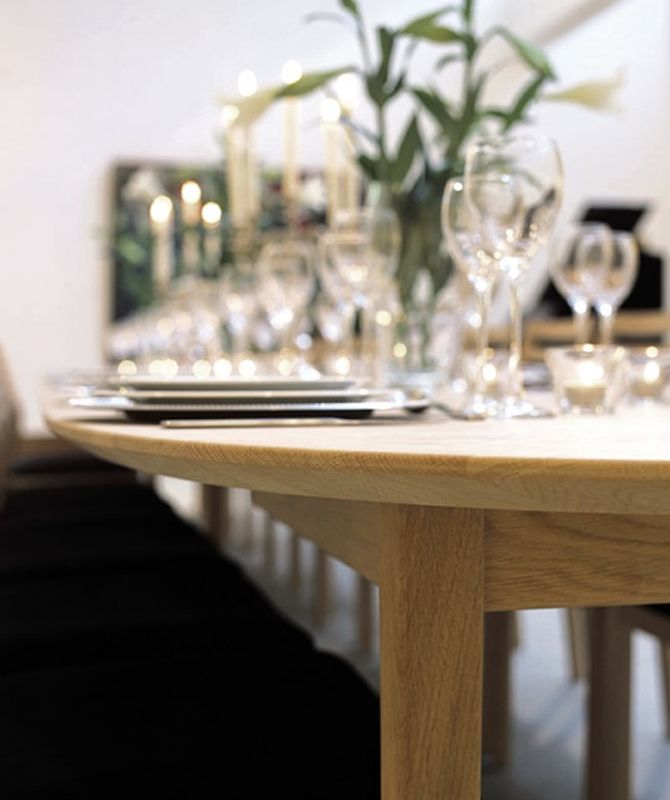 Andersen Furniture Classic bord - Ø110 alt Ø 125 med uttrekk